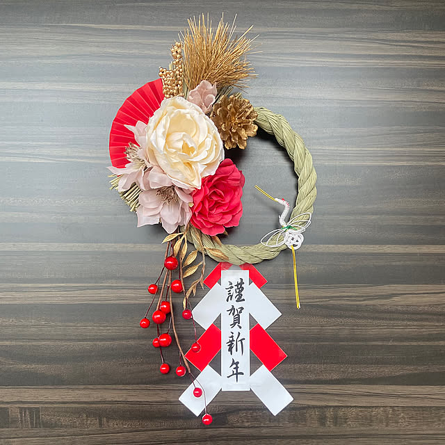 Entrance,しめ縄アレンジ,しめ縄,お正月,セリア,100均,マンション piiromoの部屋
