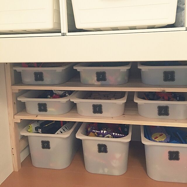 My Shelf,押入れ,おもちゃ収納棚,おもちゃ収納,トロファストのBOX,DIY,IKEA,子供と暮らす,TROFAST yokoko45の部屋