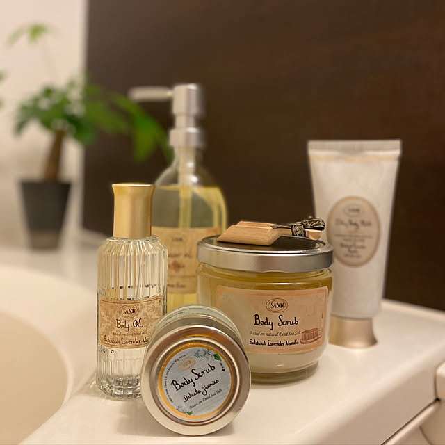 SABONボディーソープ,SABON ボディローション,SABONスクラブ,SABON,バスタイム,お風呂,green,ナチュラル,イベント参加,観葉植物,Bathroom chaaaの部屋