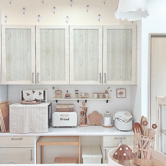 Kitchen,リメイクシート,ナチュラル,カフェ風,ナチュラルインテリア,一条工務店,雑貨,100均,DIY rrr__houseの部屋