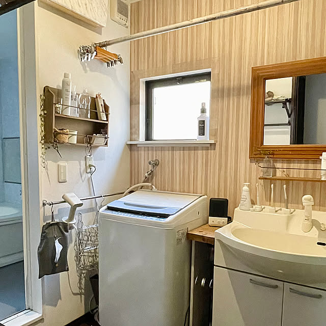 Bathroom,洗濯機まわりの収納 kuroの部屋