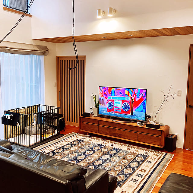 ラグ,絨毯,イケヒコ ラグ,イケヒコ・コーポレーション,RoomClipショッピング,こどものいる暮らし,マイホーム,平屋,和モダンインテリア,こどもと暮らす,観葉植物,観葉植物のある暮らし,いぬのいる暮らし,ロフトのある家,ウッドデッキのある暮らし,Lounge i_am_suzuの部屋
