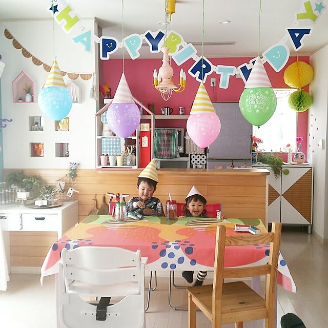 Overview,カラフルな部屋,こどもと暮らす。,birthdayparty,IKEA,セリア,パーティーデコレーション,インスタやってます♡,インスタID→yukanenko1022 Yukanenkoの部屋