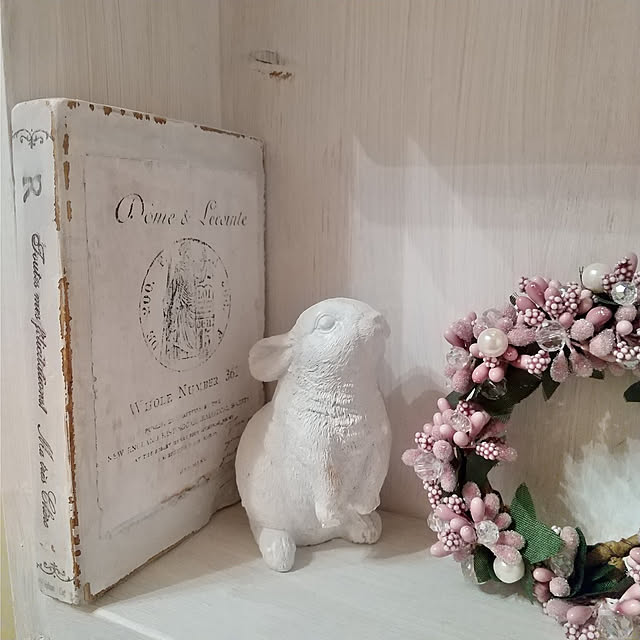 My Shelf,スタンプ,DIY,フェリシモ,うさぎ,賃貸,シャビー,Daiso,アンティークラベル,ブロカント,廃材リメイク,洋書風,東京アンティーク,ペイントリメイク,賃貸インテリア,ミルクペイント,賃貸でも楽しく♪,ミニツク izurinaの部屋