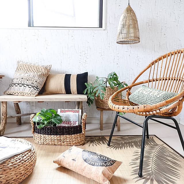 モニター,seasid villa,ボタニカル,ニトリ,ニトリの自然素材,夏インテリア,DIY,セルフリノベーション,寝室,Bedroom yupinokoの部屋