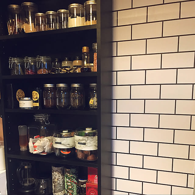 タイル柄リメイクシート,アイリスオーヤマ,DIY,一軒家,模様替え,モノトーン,Kitchen ceronistaの部屋