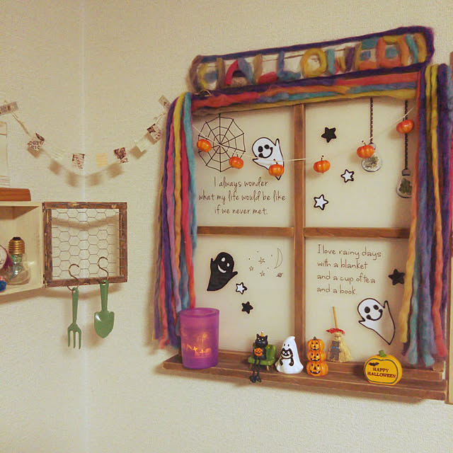 On Walls,ガーランド,ハロウィン,セリア,キャンドゥ,RCの出会いに感謝♡,いいね✧ありがとうございます♡,みなさんありがとう♡,いいね‥押し逃げごめんなさい,デコシール,ウォールステッカー,かぼちゃのガーランド,毛糸 chinon7211の部屋