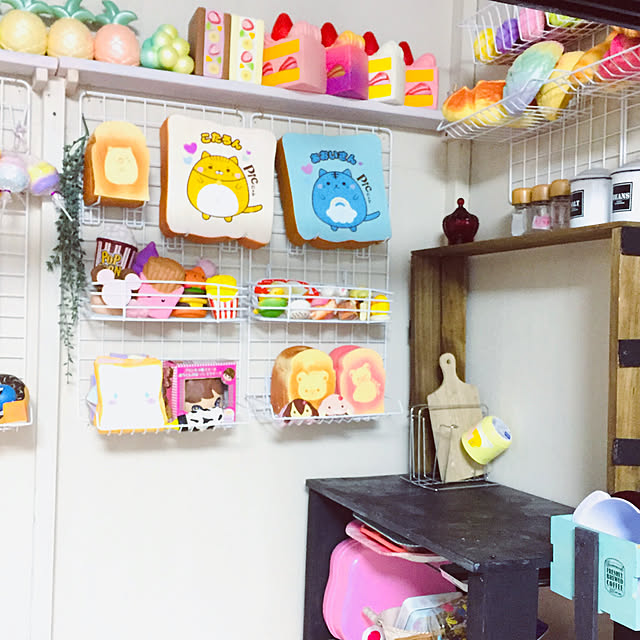 子供部屋,ワイヤーネットDIY,100均,DIY,セリア,ダイソー,On Walls gyaos2の部屋