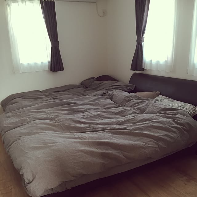 Bedroom,ベッドカバー,シーツ,シンプルが好き,無印良品 naoの部屋