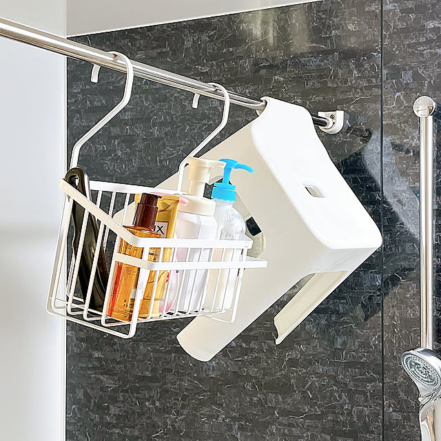 Bathroom,お風呂収納,お風呂,バスルームの収納,バスルーム,山崎実業,tower,タワー,らくらくスイッチ,ニトリ,吊り下げ収納,フォローすごく嬉しいです♡,いいね、いつもありがとうございます♡,いつも見てくださって、感謝です♡ cotoriの部屋