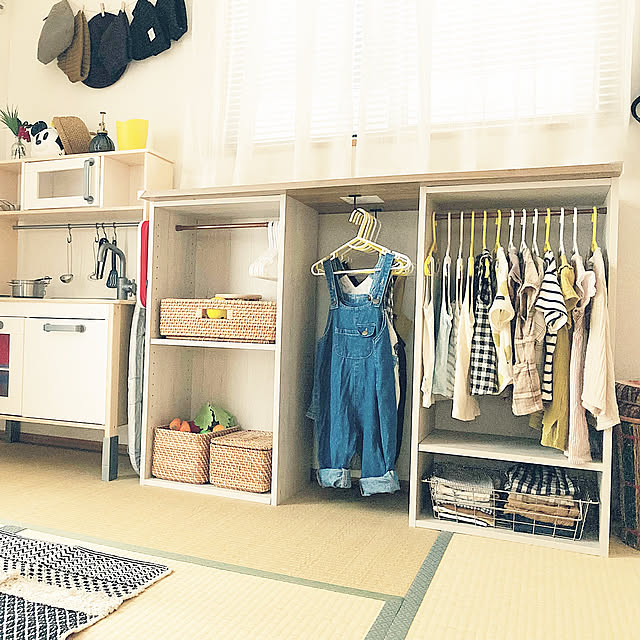 キッズスペース(和室),和室,Nクリック,こども服収納,北欧,シンプル,シンプルナチュラル,シンプルインテリア,ミニマリストになりたい,シンプルな暮らし,ミニマリストに憧れて,ニトリ,My Shelf mikaの部屋