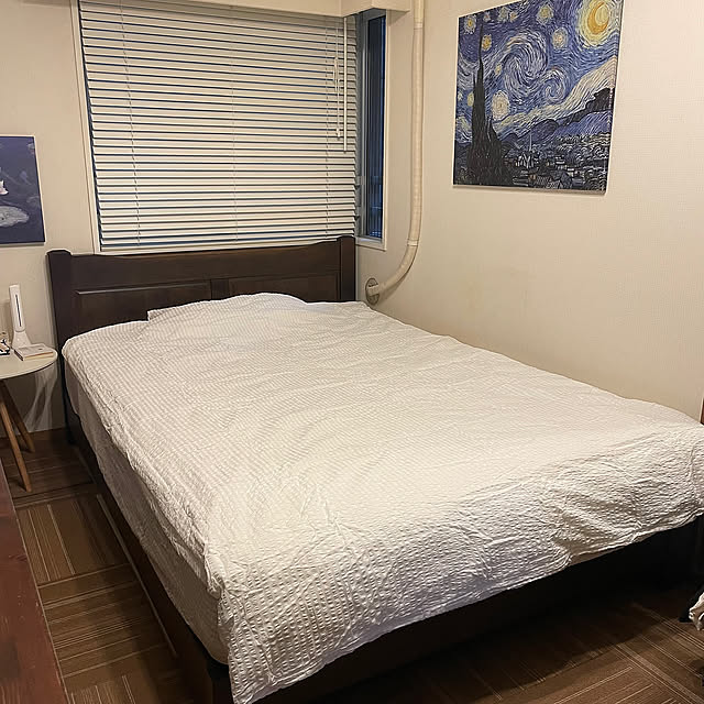 無印良品のベッドリネン,ニトリのベッドリネン,心地よく暮らす工夫,マンション暮らし,Bedroom mamisazの部屋