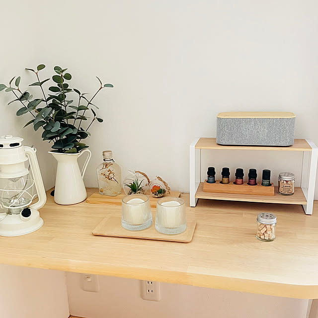 ダイソー,3COINS,キャンドル,Bluetoothスピーカー,アロマオイル収納,アロマオイル,アロマ,RoomClipショッピング,My Shelf akmama_khの部屋