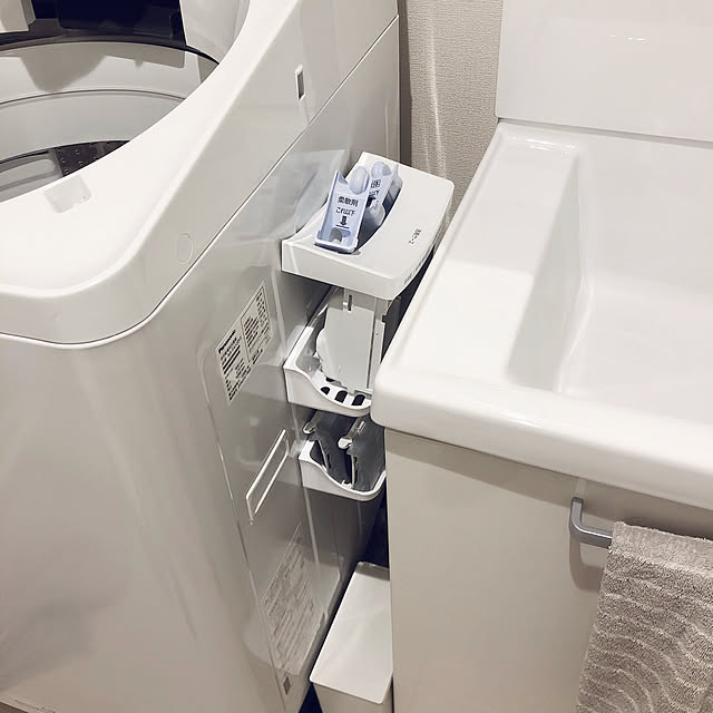 Bathroom,無印良品,収納,100均,ホワイトインテリア,Panasonic洗濯機,習慣,キレイを保ちたい,カビ予防 doremiの部屋