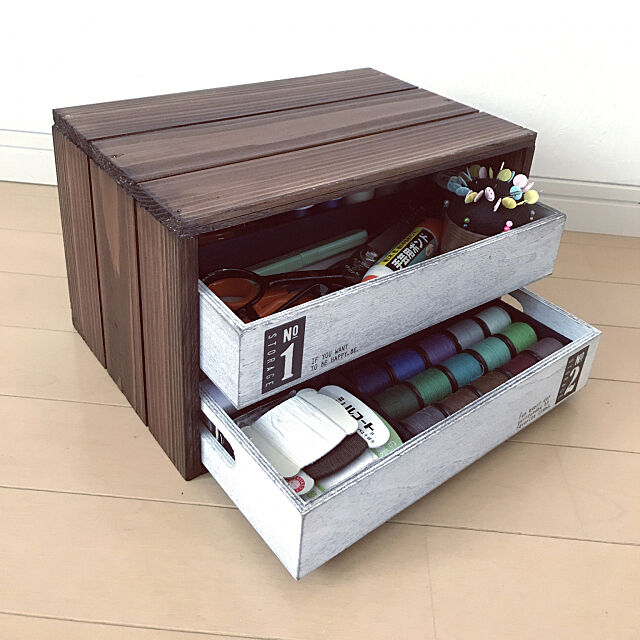 My Shelf,セリア,DIY,ペイントトレー,ダイソー,裁縫箱 yuki_の部屋