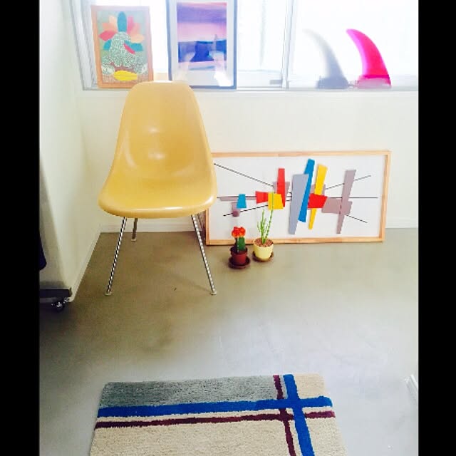 Entrance,玄関マット,サーフィン,アート,イームズ,観葉植物,ミッドセンチュリー TRADの部屋