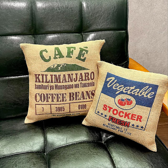 カリモク風ソファ,クッション,リメイク,ジュートベジタブルストッカー 100均,10分でできる,Lounge,100均リメイク,100均,Daiso,ダイソー,グルーガン mitsukiの部屋