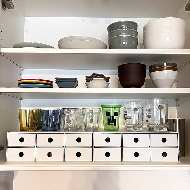My Shelf,カップボードの中,カップボード収納,カップボード,キッチン収納 yの部屋
