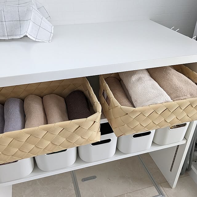 Bathroom,心地よく暮らす工夫,すっきり暮らしたい,小さい平屋,小さいおうち,平屋暮らし,縦長の家,北欧に憧れる,複数枚投稿,Standard Products,かご収納,フック,吊り下げ収納,無印良品,100均,いつもありがとうございます·͜·,RCの出会いに感謝♡,慰霊の日,Panasonic a______の部屋