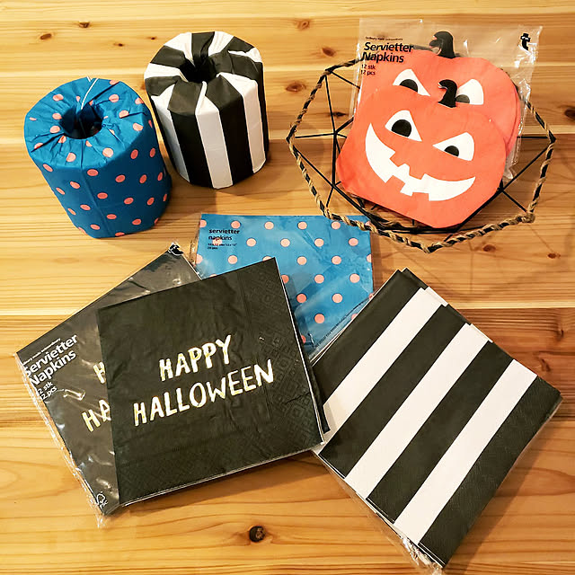 Bedroom,ハロウィン,いいね、フォロー本当に感謝デス☺︎,トイレットペーパー,ペーパーナプキン,カボチャ,ダイソー,アイアンかご moguの部屋