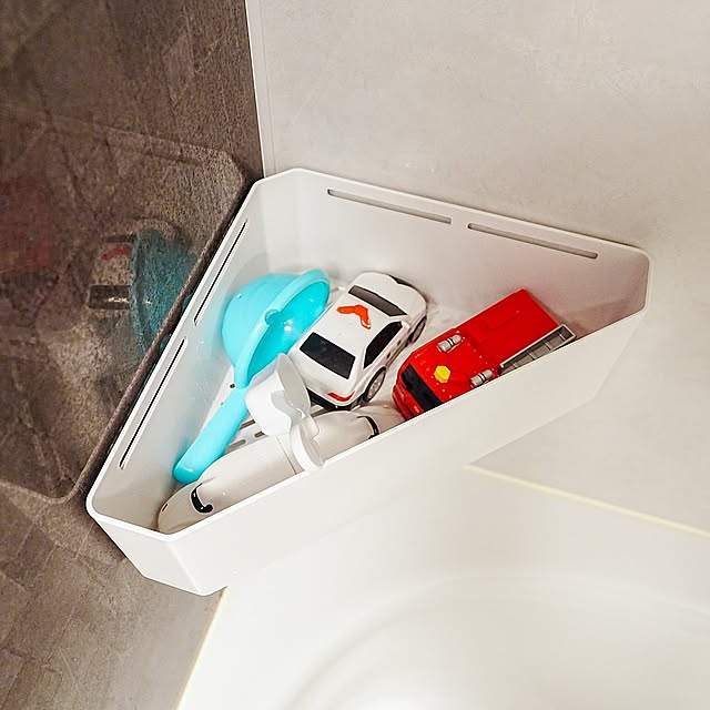 Bathroom,RoomClipショッピング,おうち見直し企画,towerシリーズ,おもちゃラック,バスグッズ,山崎実業,山崎実業 tower,コーナーラック,お風呂グッズ misaki.tの部屋