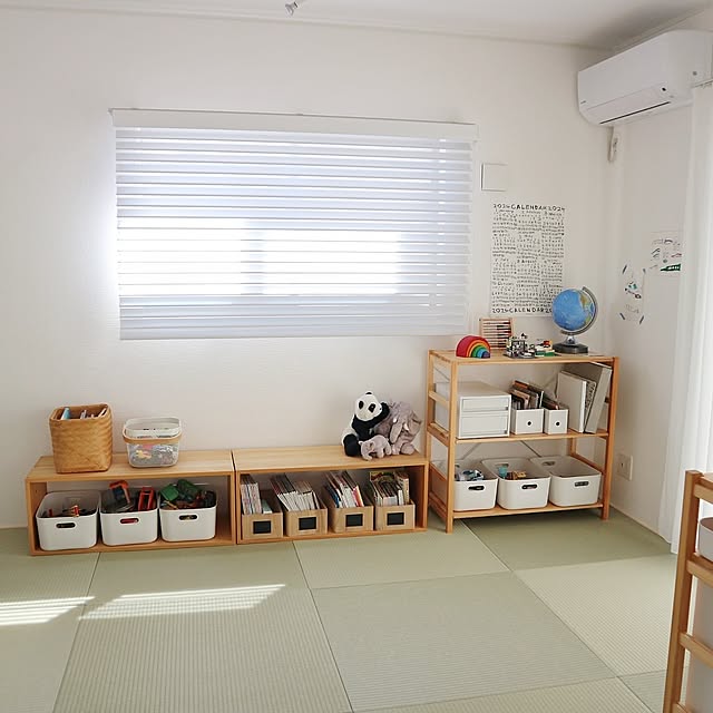 Overview,ナチュラルインテリア,無印良品,シンプルインテリア,こどものいる暮らし,キッズスペース(和室),キッズスペース,OURHOME,すっきり暮らしたい aya_blueの部屋