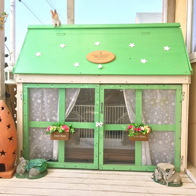 Entrance,ネザーランドドワーフ,DIY♡,うさぎ小屋,手作りウッドデッキ,動物大好き( ´ ▽ ` )♡,楽しい庭作り♫ HappyRoseの部屋