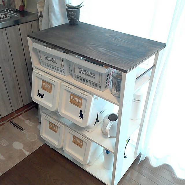 Kitchen,DIY,ホワイティカラーズ,オイルステイン,キャリコ god__flowerの部屋