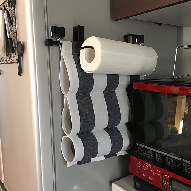 Kitchen,つっぱり棒,ラップホルダー,ラップ,ラップ収納,100均,セリア,収納,冷蔵庫,男前もナチュラルも好き mahochinの部屋