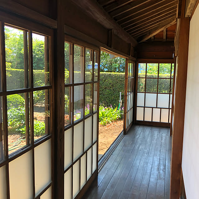 古民家暮らし,縁側ウッドデッキ momiji.Arinomiの部屋