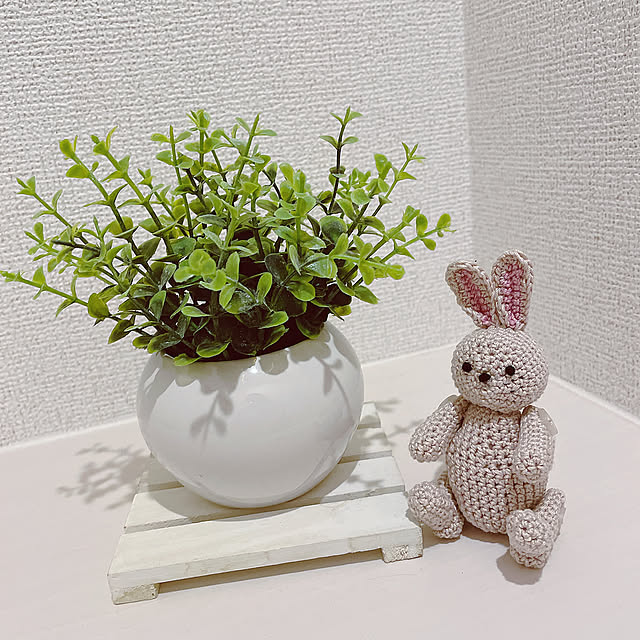 マナベインテリアハーツ,ナチュラルインテリア,ナチュラル,一人暮らし,ダイソー,ハンドメイド,フェイクグリーン,Entrance,あみぐるみ,レース糸,毛糸 toumiの部屋