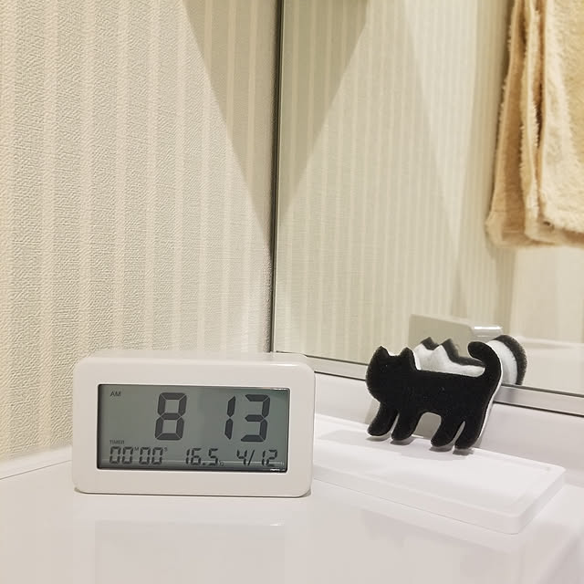 Bathroom,洗面所,ランドリールーム,バスクロック,無印良品,時計,防水 akoの部屋