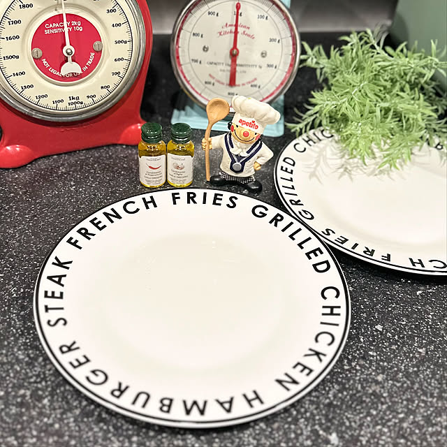 オールドファッションスケール,100均,Daiso,ダイソー,プチプラインテリア,ダルトン,キッチンスケール,ダルトンスケール,DALTON,Kitchen,グラリオカウンター,ダイソーのお皿 mitsukiの部屋