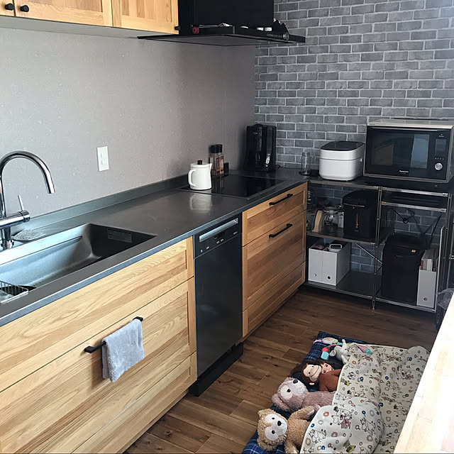ウッドワン,無印良品,ガゲナウIH,オーク,ウッドワン スイージー,Miele,ミーレ 食洗機,Kitchen kodemari2020の部屋