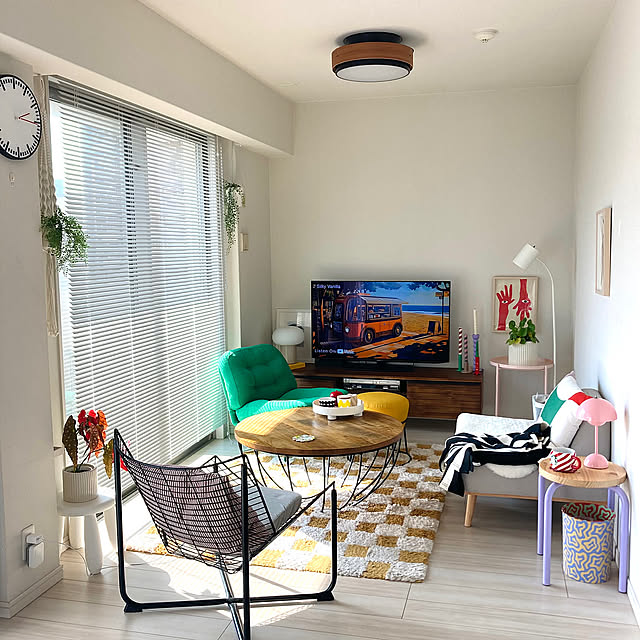 Lounge,くつろぎ空間,カラフルインテリア,北欧カラフル,colorful room Rio333の部屋