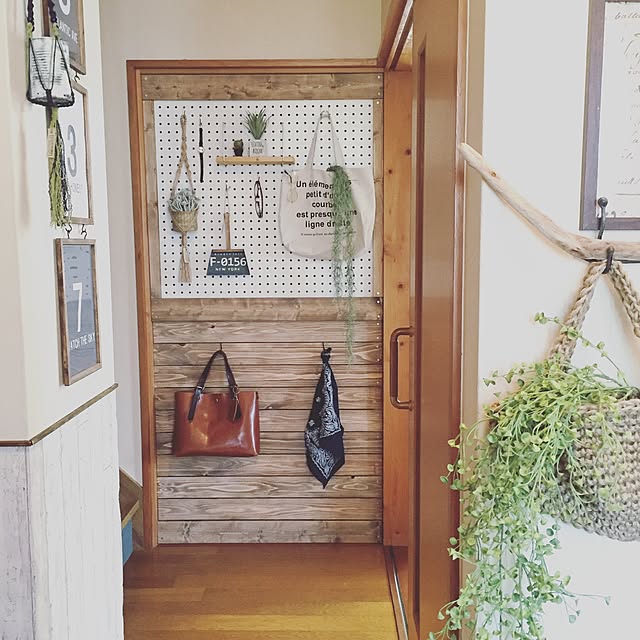 Entrance,見せる収納,プラハン,いなざうるす屋さん フェイクグリーン,3coios,収納アイデア,賃貸でも楽しく♪,原状回復,DIY,ブログはトップページから飛べます,いいね、フォロー本当に感謝です♡,アメブロやってます,instagramと同じpic,Instagram→yu_ki3359,有孔ボード,板壁 yu_kiの部屋