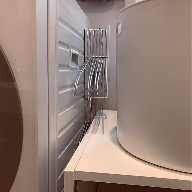 犬もいます,ねこと暮らす。,メゾネットマンション,RoomClipショッピング,ウエルカムクーポン,ヴィンテージマンション,マンションリノベーション,Bathroom,マグネット洗濯ハンガー収納ラック,山崎実業 tower lalaの部屋