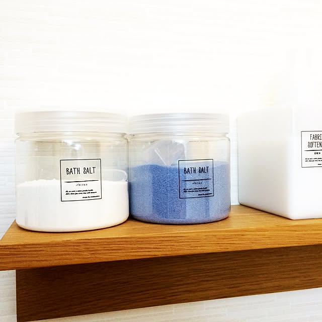 Bathroom,見せる収納,シンプル,無印良品,バスソルト,リピート品,セリア,可愛い re110の部屋