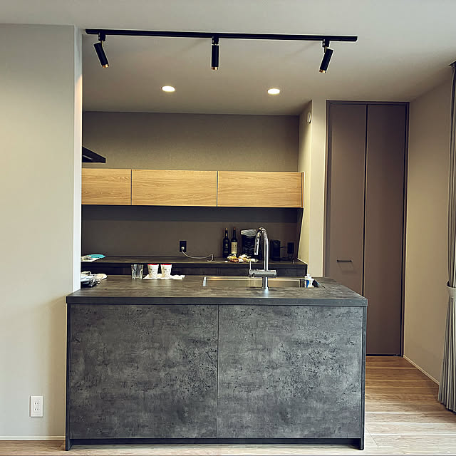 Kitchen,グラフテクト,暮らしのひとコマ,新居,注文住宅,グレーのドア saekoの部屋