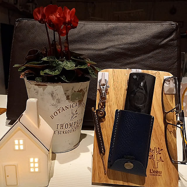 Lounge,さりゅのおうちライト,シクラメン♡,レザークラフト初心者,DAISOブックエンド加工 civicglの部屋