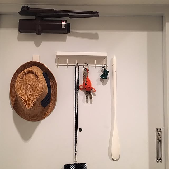 Entrance,マグネットフック,収納アイデア,収納,リノベーション kazcoffの部屋