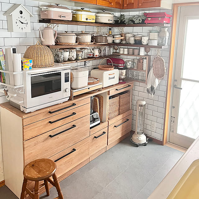 Kitchen,クリックeuca,リスタ,リスタ楽天市場店,フロアタイルの床,フロアタイルDIY,フロアタイル,キッチンの工夫,暮らし,キッチン,キッチン雑貨 samanthakitchenの部屋