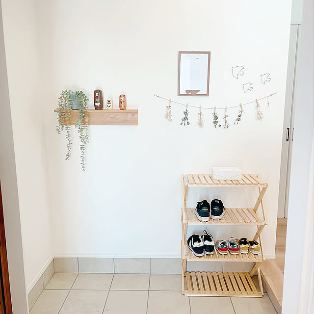 ドライフラワー,子どものいる暮らし,平屋暮らし,ナチュラル,ナチュラルインテリア,シンプルに暮らしたい,平屋,北欧インテリアに憧れる,マイホーム,Entrance sasaの部屋