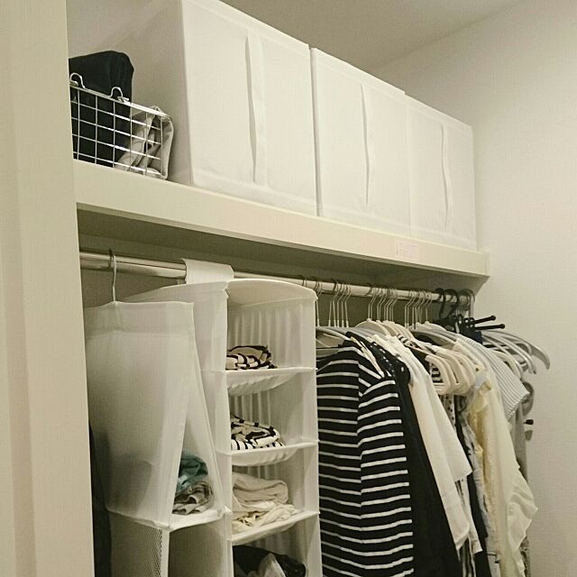 My Shelf,ホワイト,シンプルにすっきりと暮らす,シンプル,IKEA,収納,ウォークインクローゼット,クローゼット収納,一人暮らし mimiの部屋