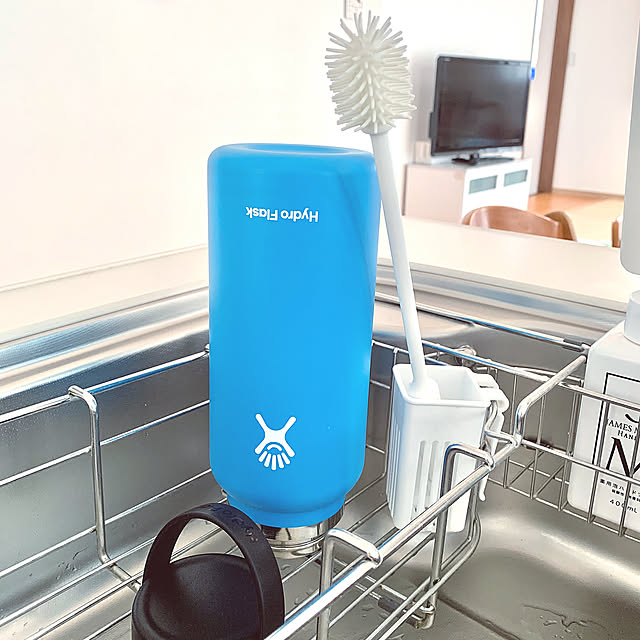 プチプラ,シリコン製,水筒洗いブラシ,シリコン製コップブラシ,スリコ,3COINS,日用品,白,Kitchen koko_hikaの部屋