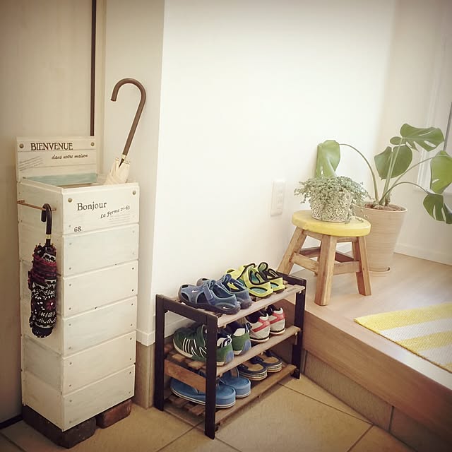 Entrance,傘立てDIY,傘立て,子どもと暮らす,レンガ k.9180の部屋