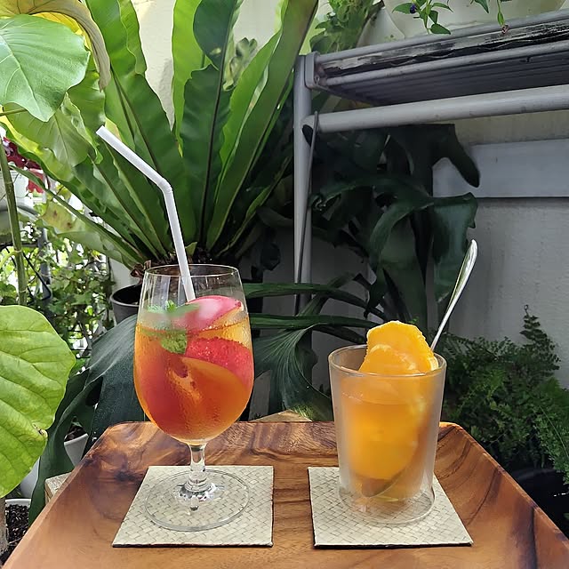 Entrance,夏,団地,おうちカフェ,ウンベラータ,フルーツティー,アイスティー,築35年団地,アビス,団地住まい,タニワタリ,コメントお気遣いなく,平和を願って,アジア工房 yuuu7712の部屋