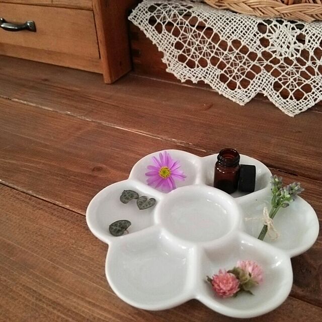 My Desk,ダイソー,陶器のパレット,朝の１枚,2014/07/29 kokkomachaの部屋