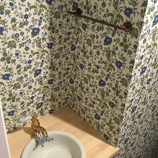Bathroom,真鍮,ナチュラル,アンティーク,古材,ヴィンテージ,IKEA Kengoの部屋