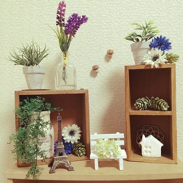 My Shelf,セリア,小物,造花♪ kokinchanの部屋